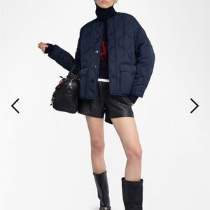 Zadig & Voltaire Dark Blue Quilted Puffer Jacket